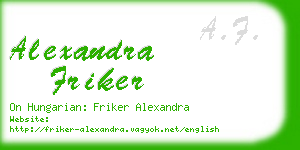 alexandra friker business card